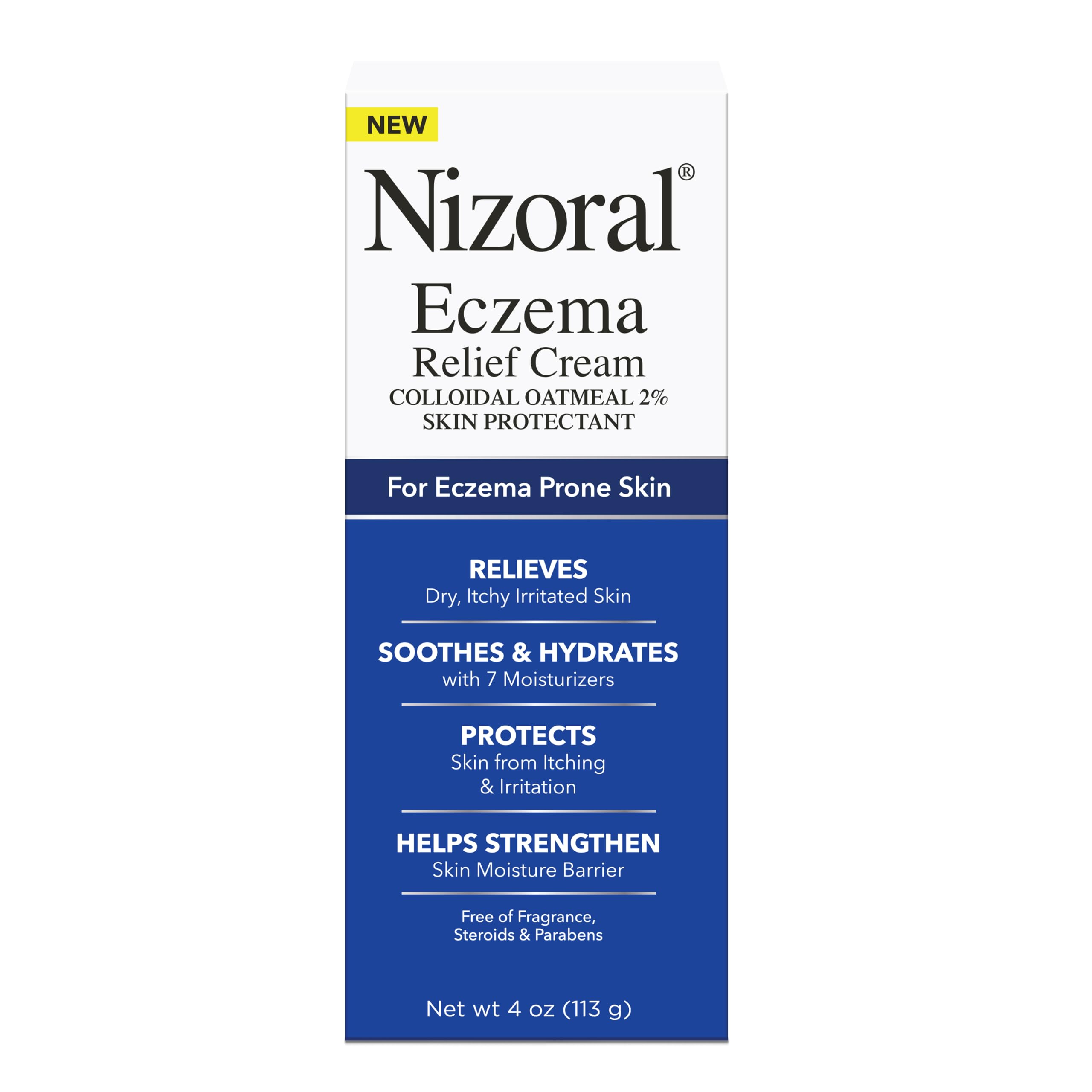 Nizoral Eczema Relief Cream- Relieves Dry, Itchy, Irritated Skin, Soothes and Hydrates with 7 Moisturizers, Colloidal Oatmeal 2%