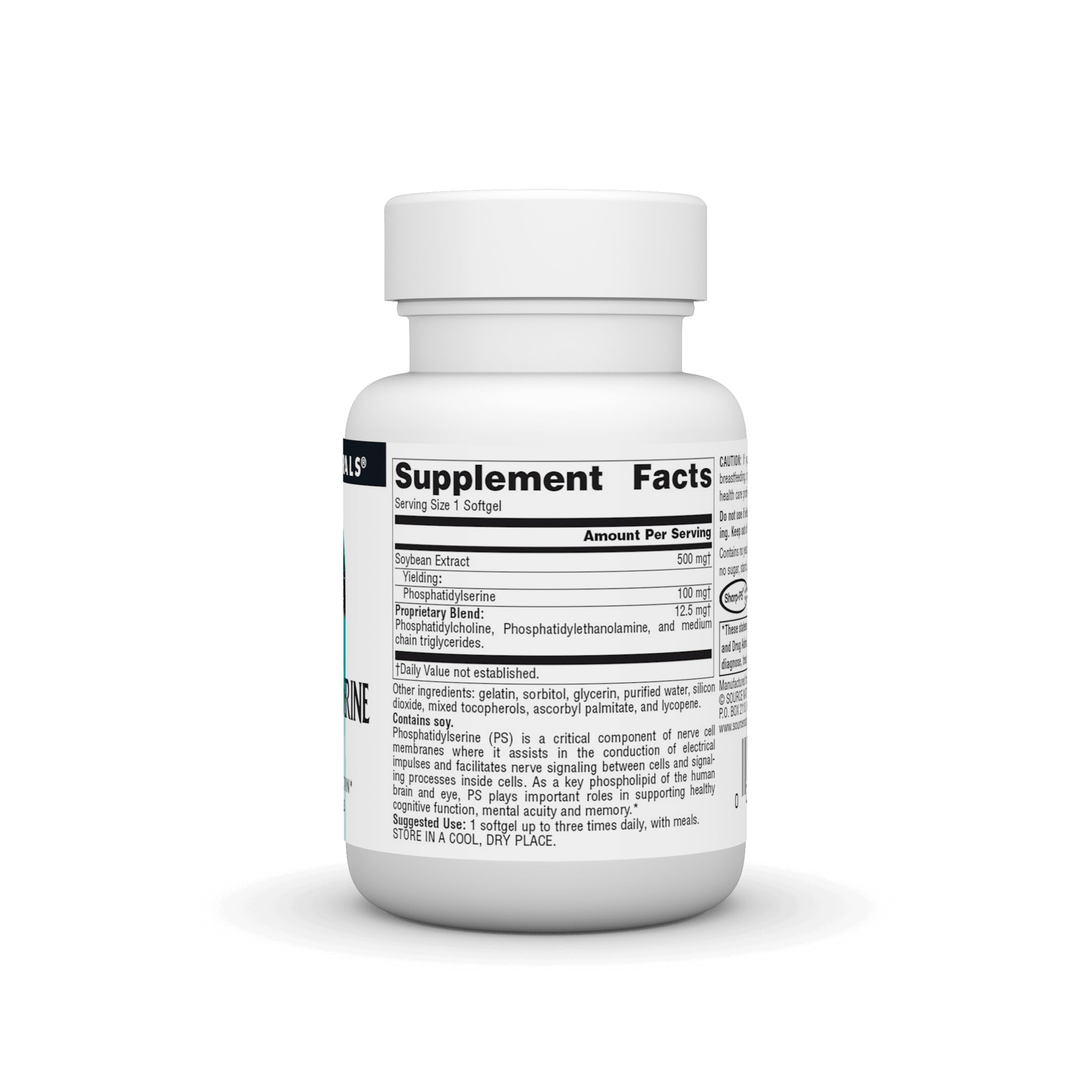 Source Naturals Phosphatidyl Serine Complex Stabilized Enzyme Supplement 500mg - 30 Softgels