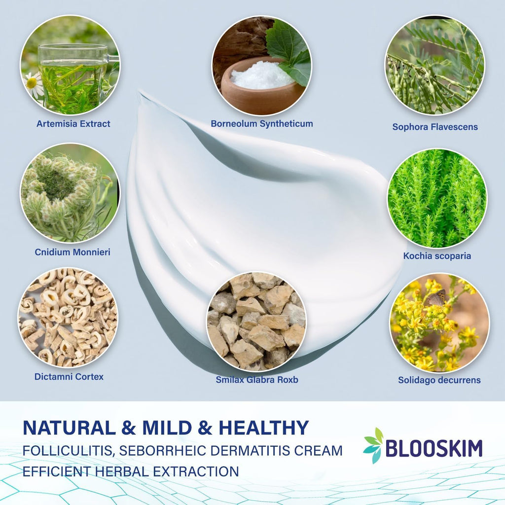 Blooskim Seborrheic Dermatitis Face Cream - Face, Scalp & Body Moisturizing Treatment for Flaky, Itchy Skin - Daily Lotion for P