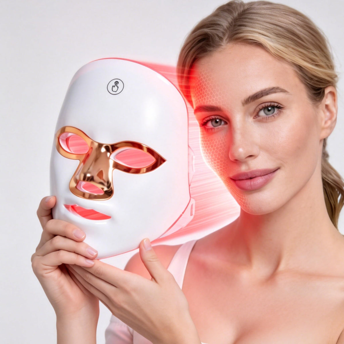 IFAE LED Face Mask for Wrinkles, Red Light Therapy for Face, Cordless Red Light Therapy Mask with 7 Light Modes, Rechargeable fo