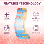Panelee 120 Pcs Kids Bandages Bulk Cute Cartoon Flexible Waterproof Breathable Bandages Strip Protect Cuts and Scrapes for Girls