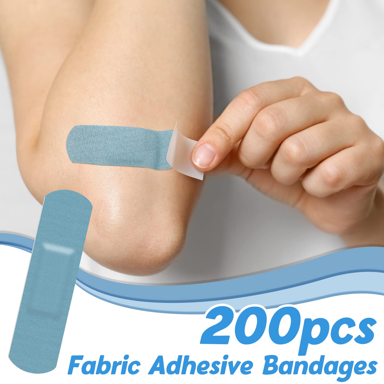 Jetec Flexible Fabric Adhesive Bandages Bulk Colorful Cloth Bandages 10 Colors Flexible Protection & Wound Care Fingertip Slight