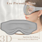 FYGRIP 3D Eye Mask, Ultra Comfort, 100% Pressure-Free & Light Block-Out, Easy Adjustable Strap, Grey, Sleep Mask for Men & Women