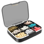Restree Large Pill Organizer, Portable Pill Dispenser, Moisture-Proof Travel Pill Case for Vitamin, Medicine, Fish Oil/Supplemen
