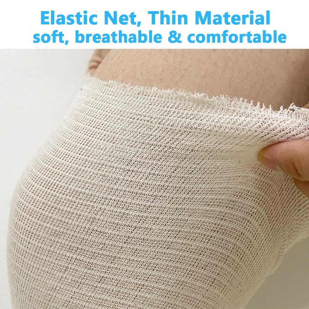 Tubular Stockinette Gauze Roll - Elastic Compression Sleeve for Arm & Leg Support, Cast Padding, Sweat Absorbent Bandage (3.5 W