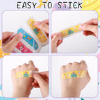 Geiserailie 100 Pcs Jesus Bandages Bulk Kid Easter Egg Stuffers Gifts Cartoon Nativity Scene Adhesive Bandages He is Risen Water