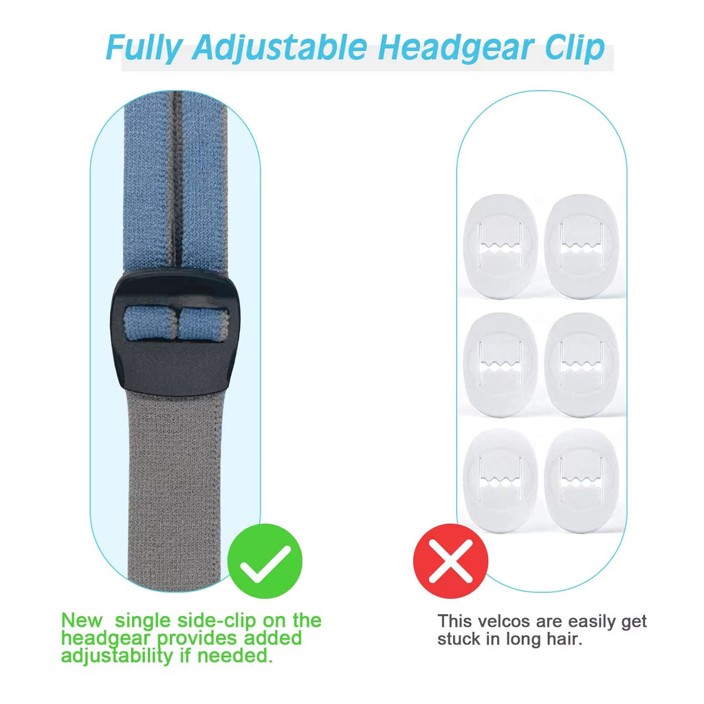 Airfit P10 / N30 Headgear Strap Upgraded Replacement Straps Fully Adjustable Design Quickfit Elastic - Fit for Resmed P10 / N30