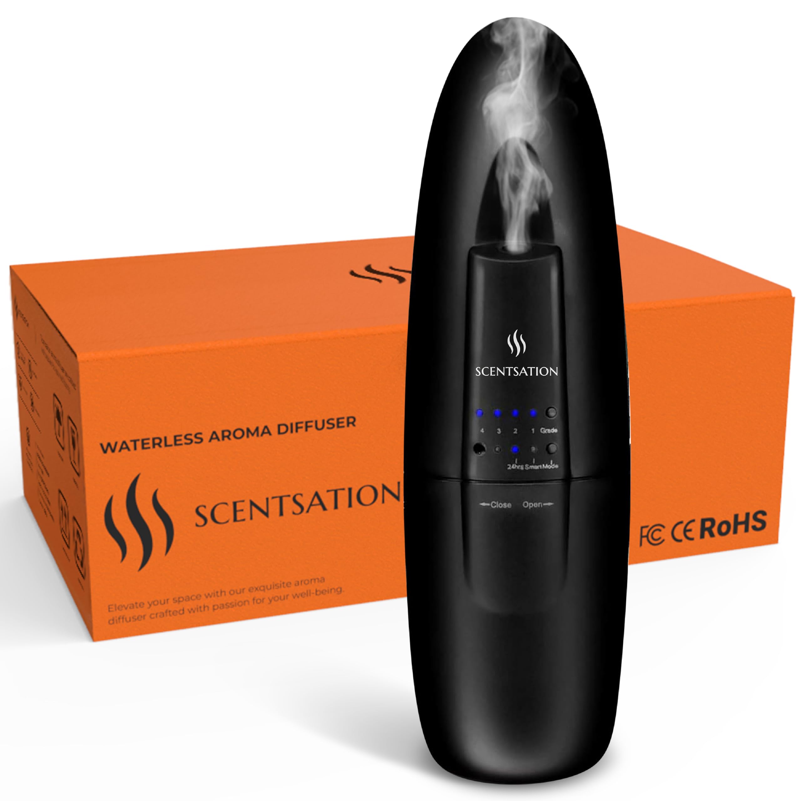 Plug-in Essential Oil Diffuser - Silent & Waterless Aromatherapy - Cold Air Diffusion, Wide Area Coverage up to 500 SqFt - Ideal