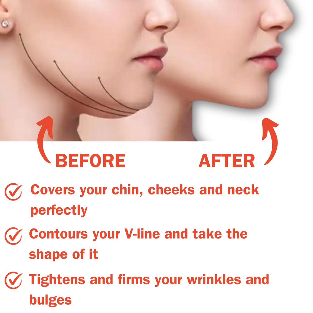 Post Surgical Chin Strap Bandage for Women Neck and Chin Compression Garment Wrap Face Straps Jowl Tightening Chin Lifting (M, B