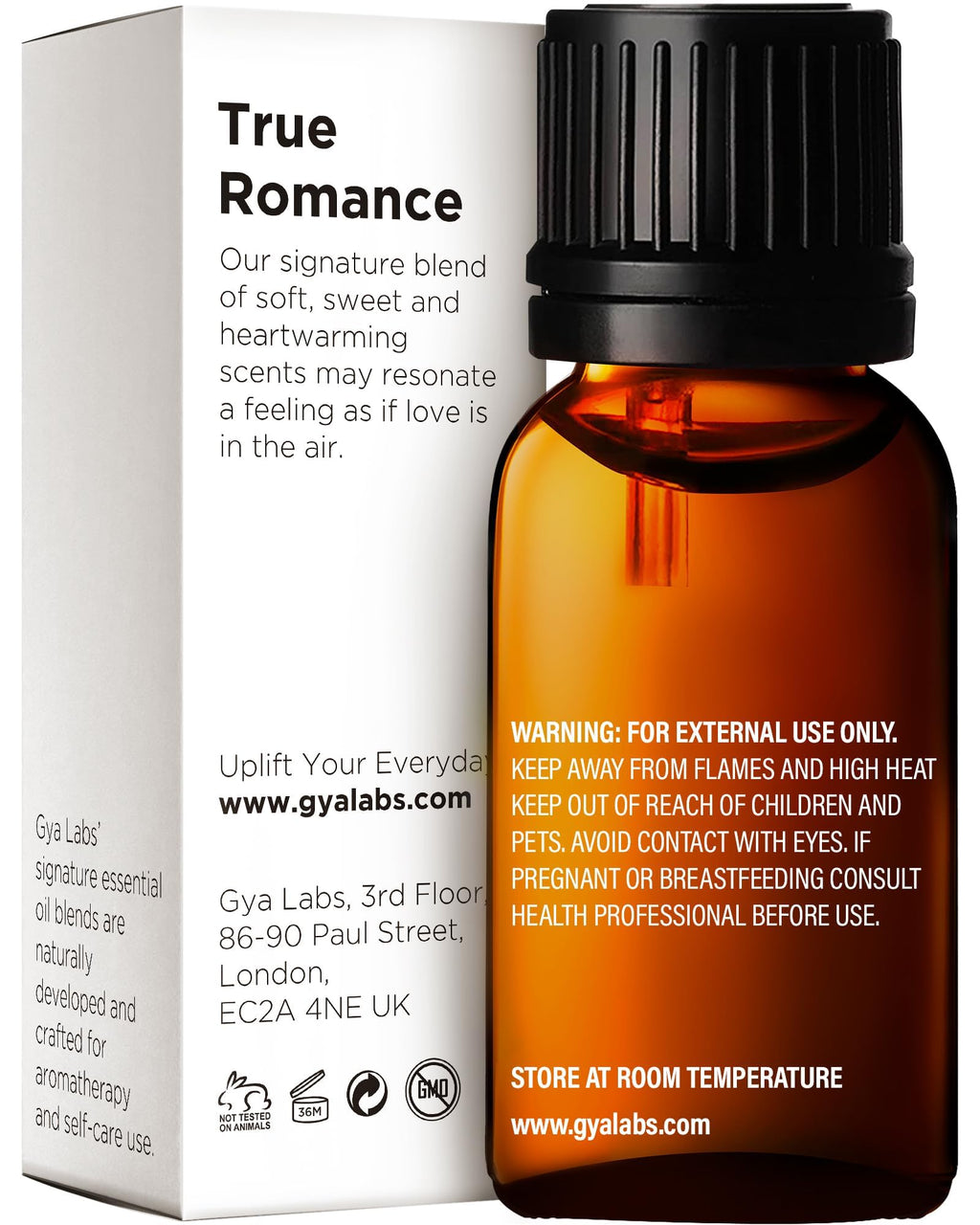 Gya Labs True Romance Essential Oil Blend - Sweet & Floral Scent (0.34 Fl Oz)