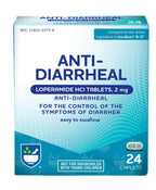 Rite Aid Anti-Diarrheal Caplets - 24 Count - 2 mg Loperamide Hydrochloride - Easy-to-Swallow Anti-Diarrhea Pills - Diarrhea Medi