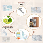 AKARZ Bergamot Essential Oil Natural Organic Pure Bergamot Oils for Skin Body Hair Care, diffuser, Candle,Soap,Making, DIY,Massa