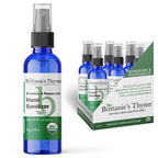Brittanies Thyme Organic Travel Hand Sanitizer Spray, Rosemary & Peppermint 2oz 6 Count | Vitamin E Aloe Moisturizing | Non Gre