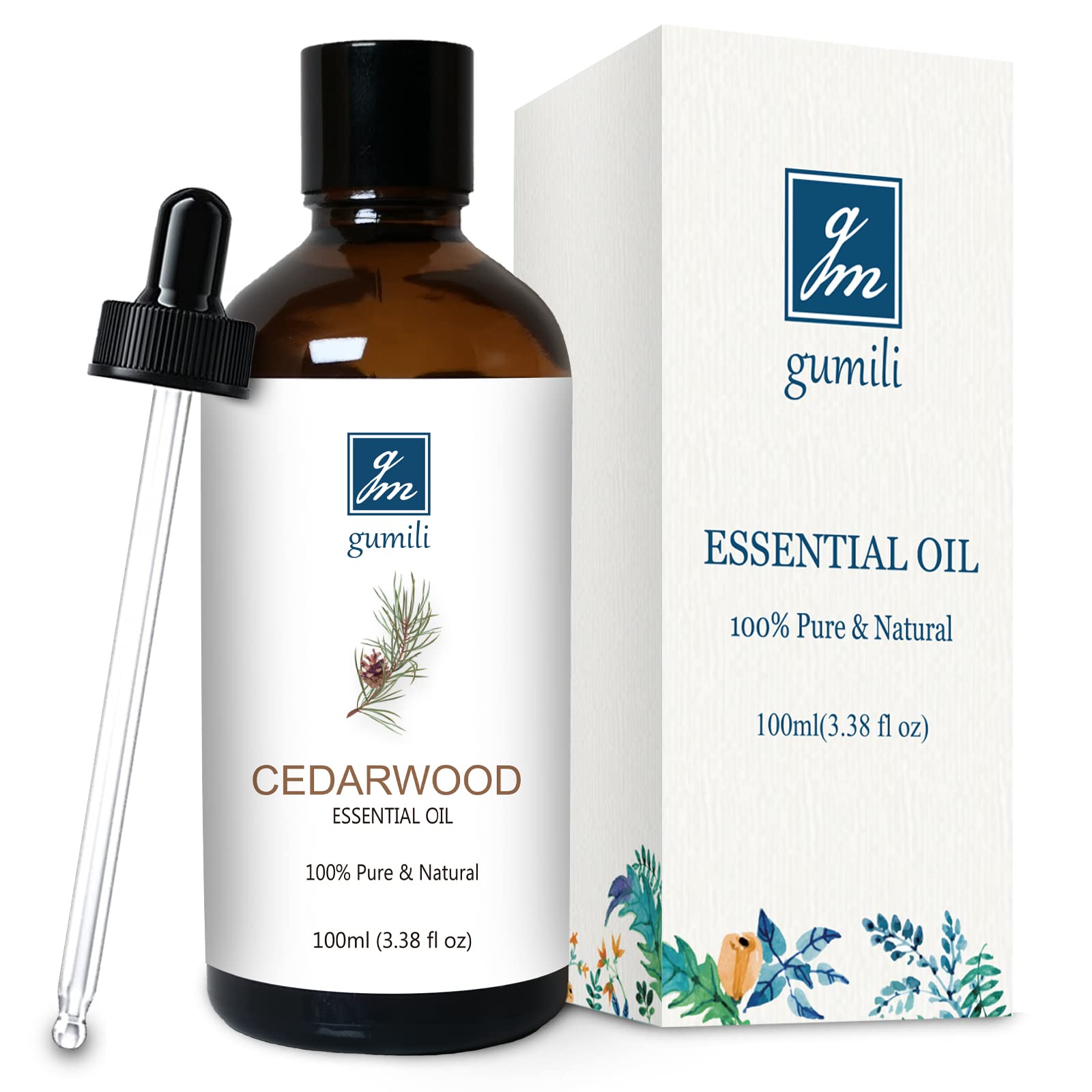 GM Gumili Cedarwood Essential Oil for Diffuser Skin Hair Holiday Home Care