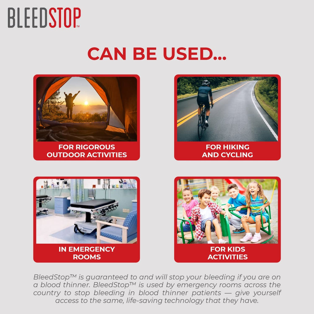 BleedStop First Aid Powder for Blood Clotting, Trauma Kit, Blood Thinner Patients, Camping Safety, and Survival Equipment for Mo