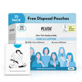 Plush UltraThin Sanitary Napkins For Women, 25 Pcs | Super Absorbent Heavy Flow Xxl Pads + 4 Panty Liners | 100% RashFree | Pu