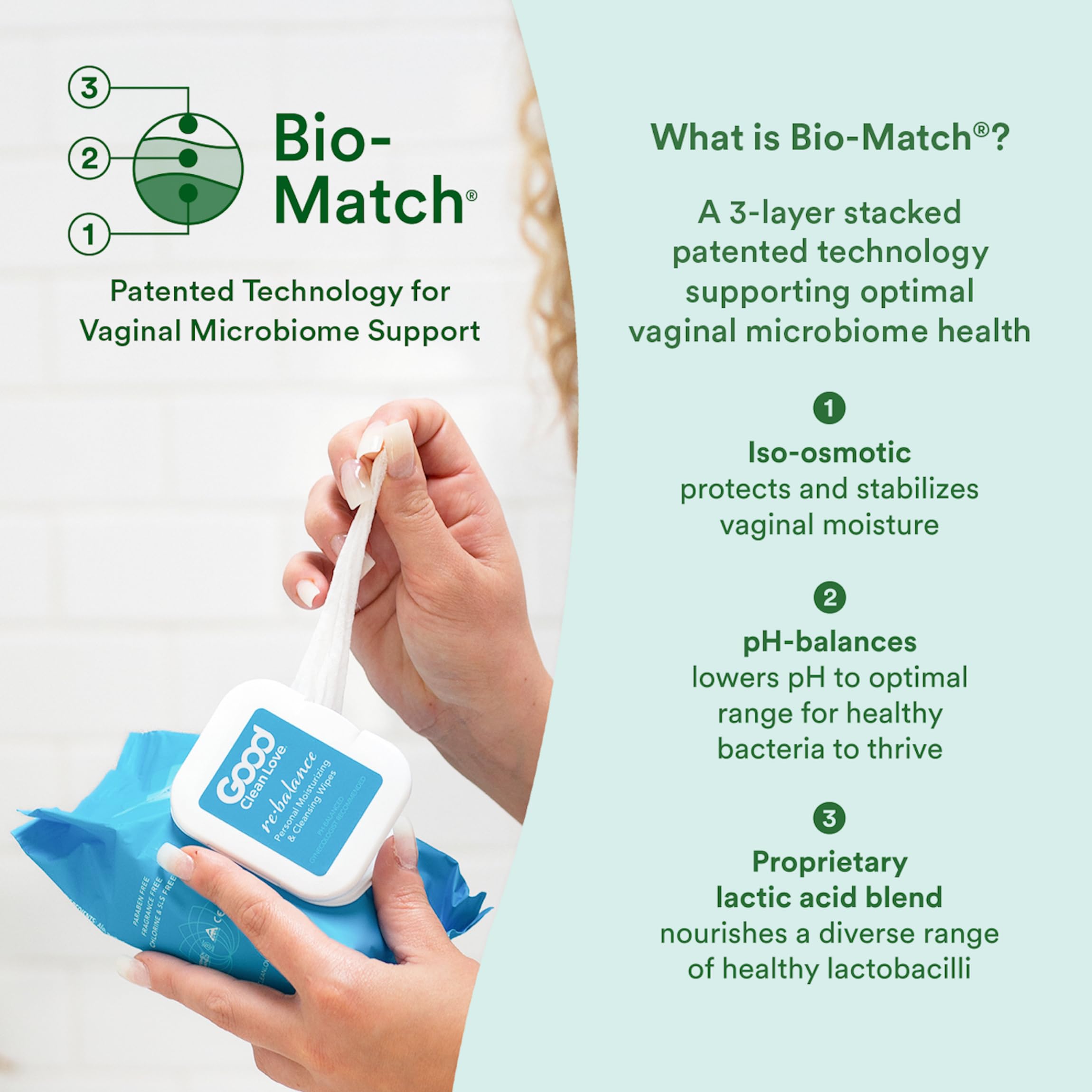 Good Clean Love Balance pH-Balanced Feminine Wipes, Supports Vaginal Health Naturally & Reduces Odor, Non-Irritating Moisturizin