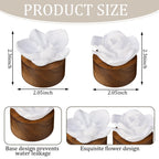Acellegic 2 Pcs Flower Diffusers Phalaenopsis Rose Flower Ceramic Aromatherapy Essential Oil Passive Diffusers Non Electric Batt