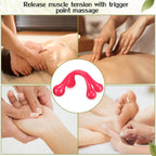 Liliful 9 Pcs 4 Point Massage Tools Christmas Gift Office Gift Small Hook Massager Handheld Palm Shaped Manual Back and Neck Mas