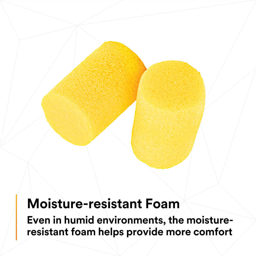3M Ear Plugs, E-A-R Classic 312-1201, 200 Pairs of Disposable Earplugs, 1 Pair/Poly Bag, Uncorded, Noise Reduction Rating 29 dB