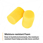 3M Ear Plugs, E-A-R Classic 312-1201, 200 Pairs of Disposable Earplugs, 1 Pair/Poly Bag, Uncorded, Noise Reduction Rating 29 dB