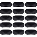 30 Pieces Blindfold Eye Cover Sleep Mask for Games Party Sleeping Travel with Nose Pad and Adjustable Strap (Black)