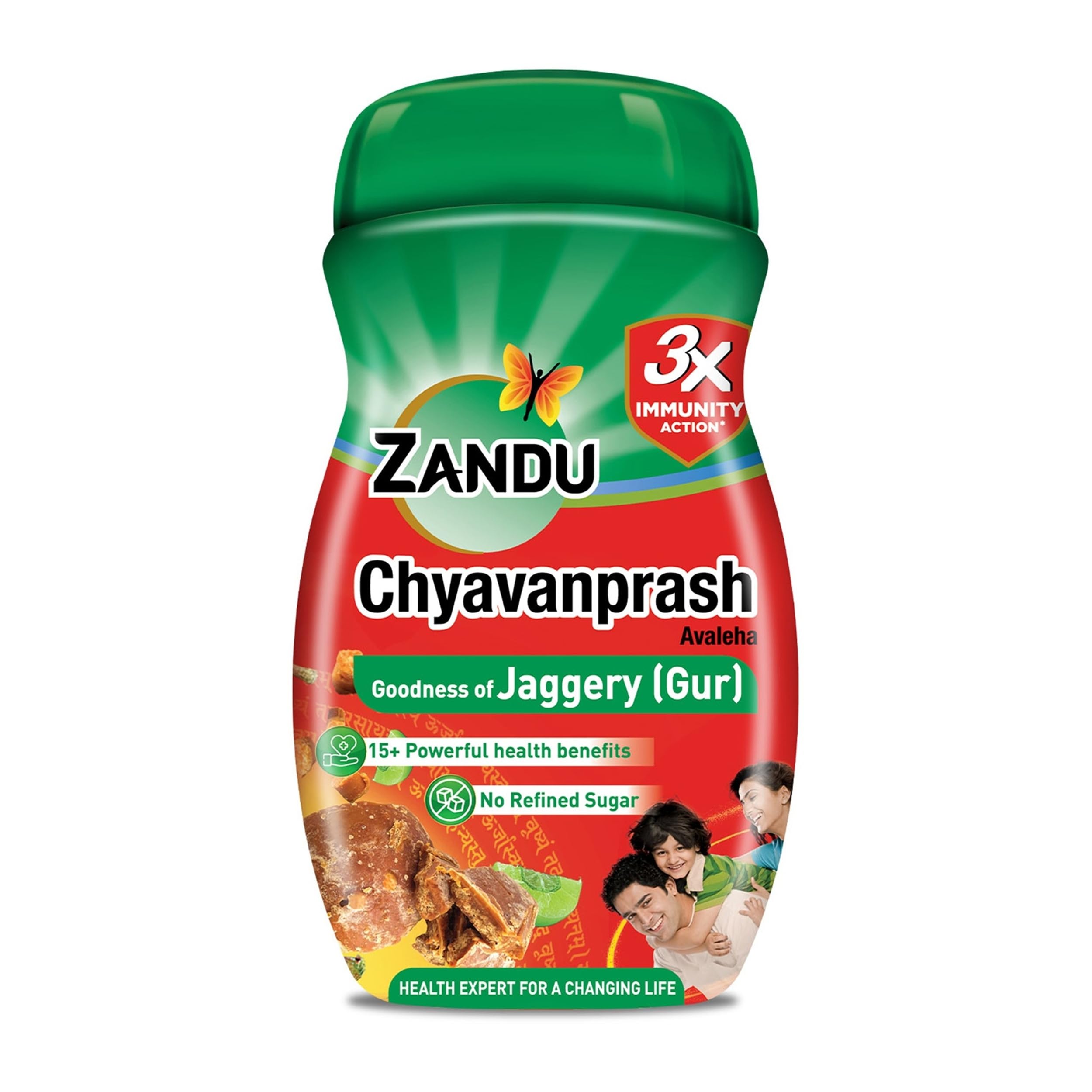 Zandu Chyavanprash Jaggery (Gur) 910 G | No Refined Sugar | Scientifically Proven Immunity Booster | 15+ Health Benefits | Great