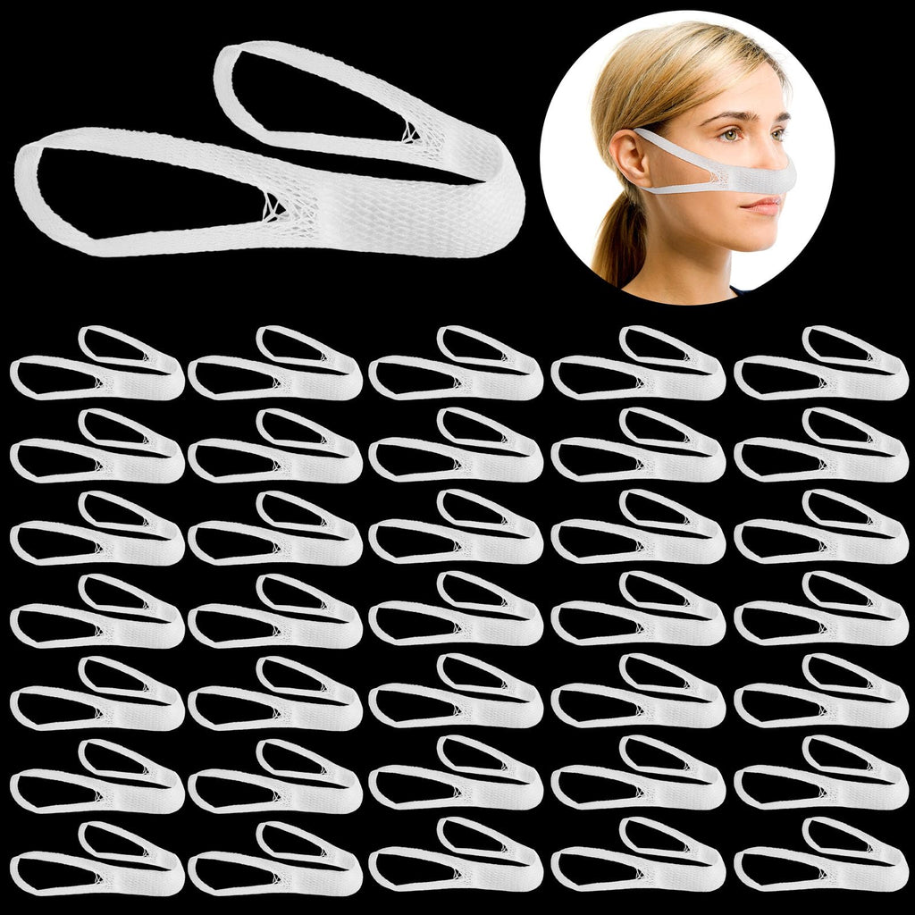 Elastic Nose Bandage, External Nasal Bandage Dressing Holder with High Absorption Capacity for Nose, White(40 Pcs)