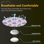 Libre 3 Sensor Covers Waterproof Flowers, Amolyfe 10 Pack Freestyle Libre 3 Plus Covers, Bump-Proof with Hard Cap, Breathable CG