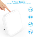 Qoosseine Light Therapy Lamp - 10000 Lux UV-Free Light Box with 4 Brightness Levels, 4 Color Temperatures, 4 Timer Functions and