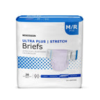 McKesson Ultra Plus Stretch Briefs, [80 Count], M/R, 32-54 in. Incontinence Adult Diapers, Heavy Absorbency, Unisex, Disposable,