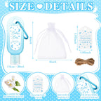 Gejoy 48 Sets Baby Shower Hand Sanitizer Bulk Baby Shower Party Favors for Guests Travel Size Hand Sanitizer Keychains Thank You