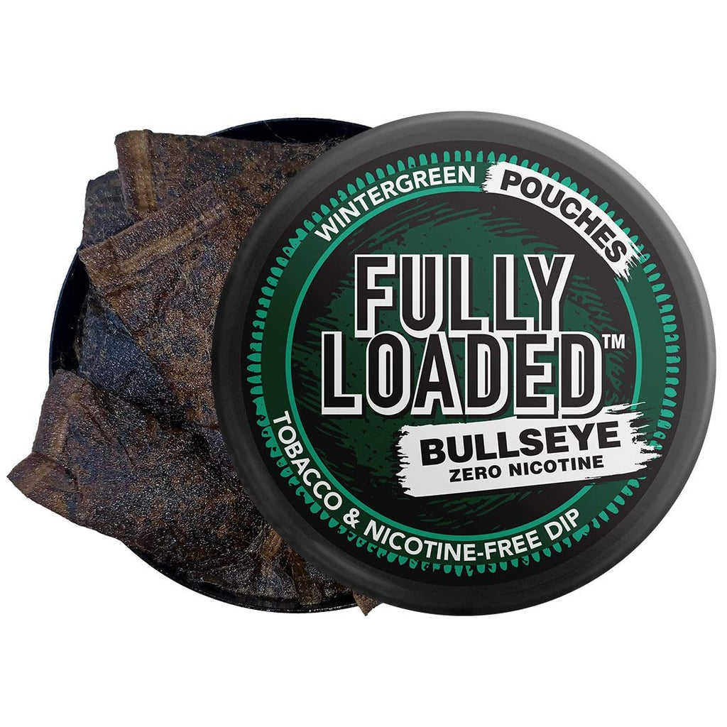 Fully Loaded Chew - 5 Pack Wintergreen Pouches - Tobacco Free and Nicotine Free Wintergreen Flavored Chew. Herbal Dip and Snuff
