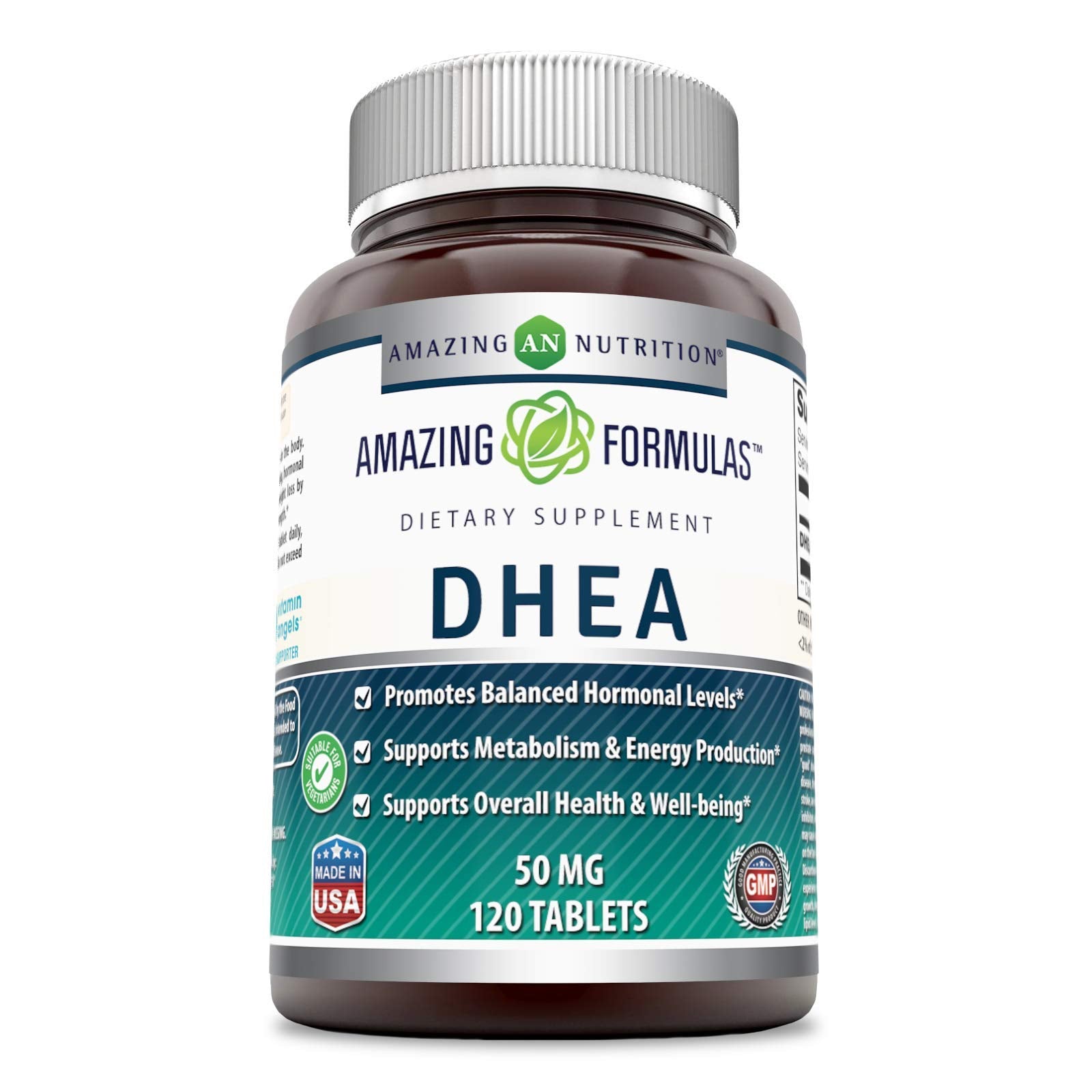 Amazing Formulas Dhea 100 Mg Per Serving | 120 Tablets Supplement | Dehydroepiandrosterone | Non-Gmo | Gluten-Free | Made In Usa