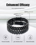 Jecanori Ultra Strength Magnetic Bracelets for Men - Men's Hematite Bracelet, Jewellry Gift with Sizing Tool for Perfect Fit