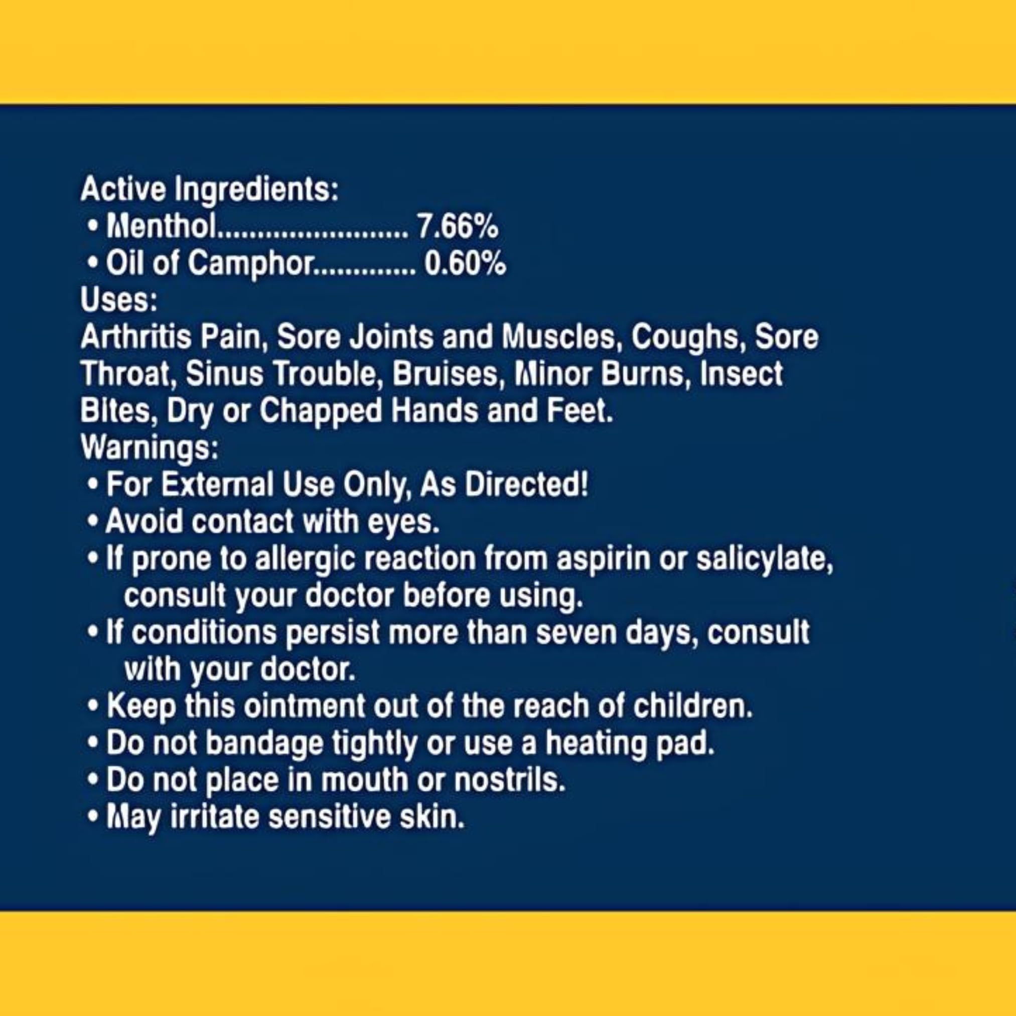 Amish Origins Joint & Muscle Ointment 7 oz Maximum Deep Penetrating Strength All Natural Discomfort Reliever for Joint, Muscle,