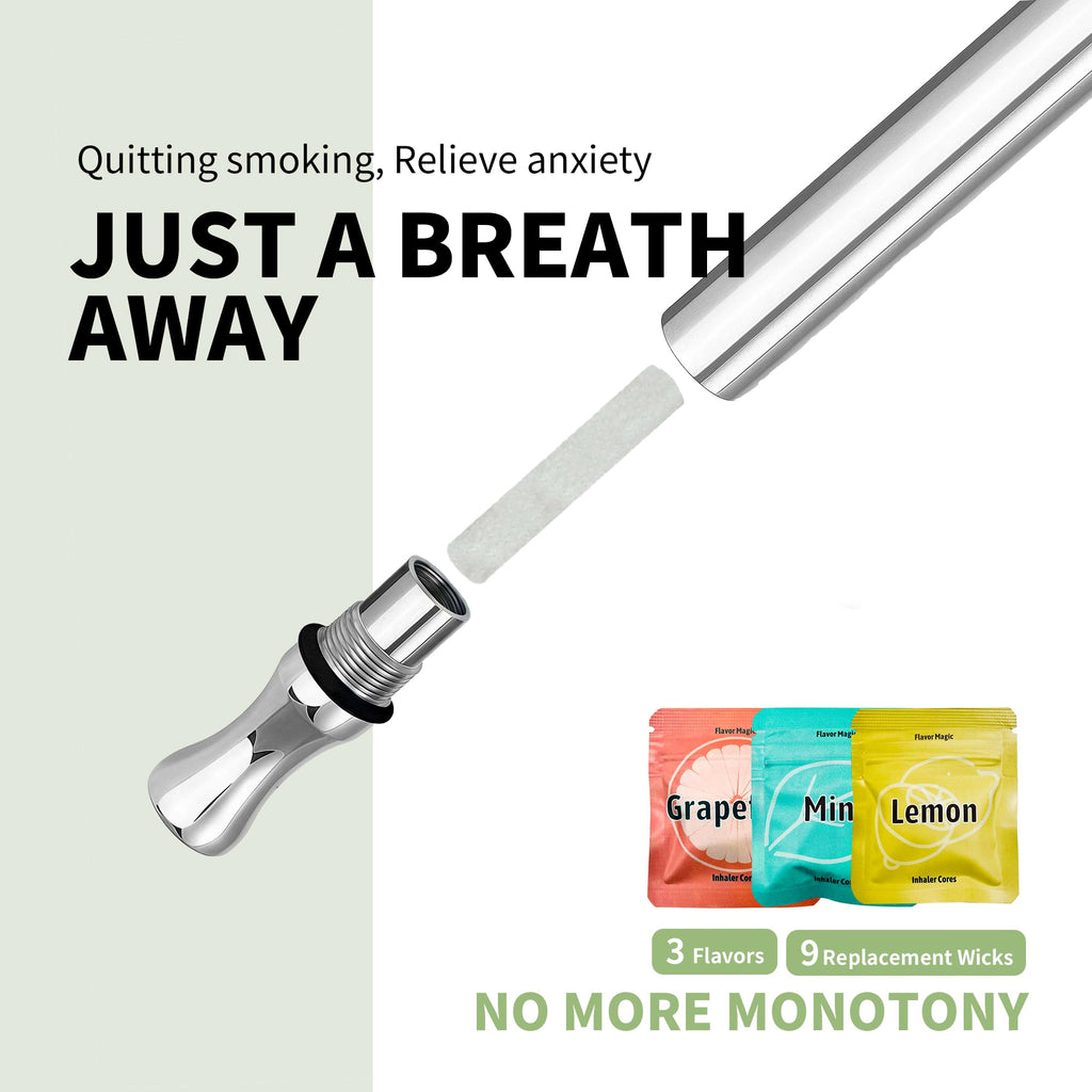 VOLRANDO Breathing Necklace to Quit Smoking Breathe Free Necklace with Filter Contains 3 kinds of Fragrance Breathing Necklaces