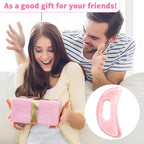 Qiifaiikooii Large Gua Sha Massage Tool for Body Back,Lymphatic Drainage Anti Cellulite,Resin(Pink/7.1In)