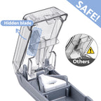 Fullicon Pill Cutter for Small or Large Pills, Pill Splitter with V-Shape Holder, Medicine Slicer with Sharp Blade,Tablet Splitt