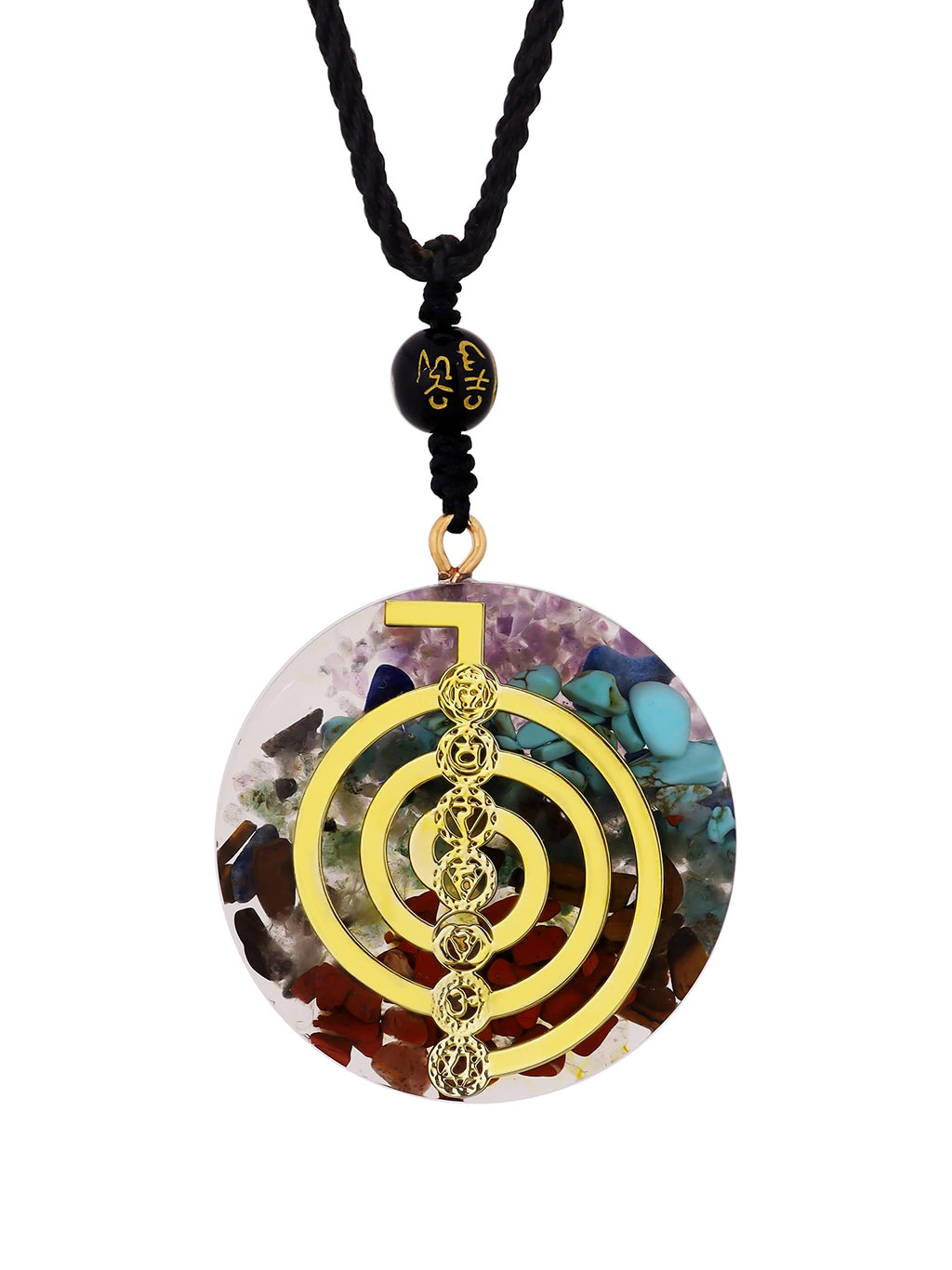 MINACHI Orgone Necklace, 7 Chakra Orgonite Pendant for Spiritual Healing and Positive Energy Meditation