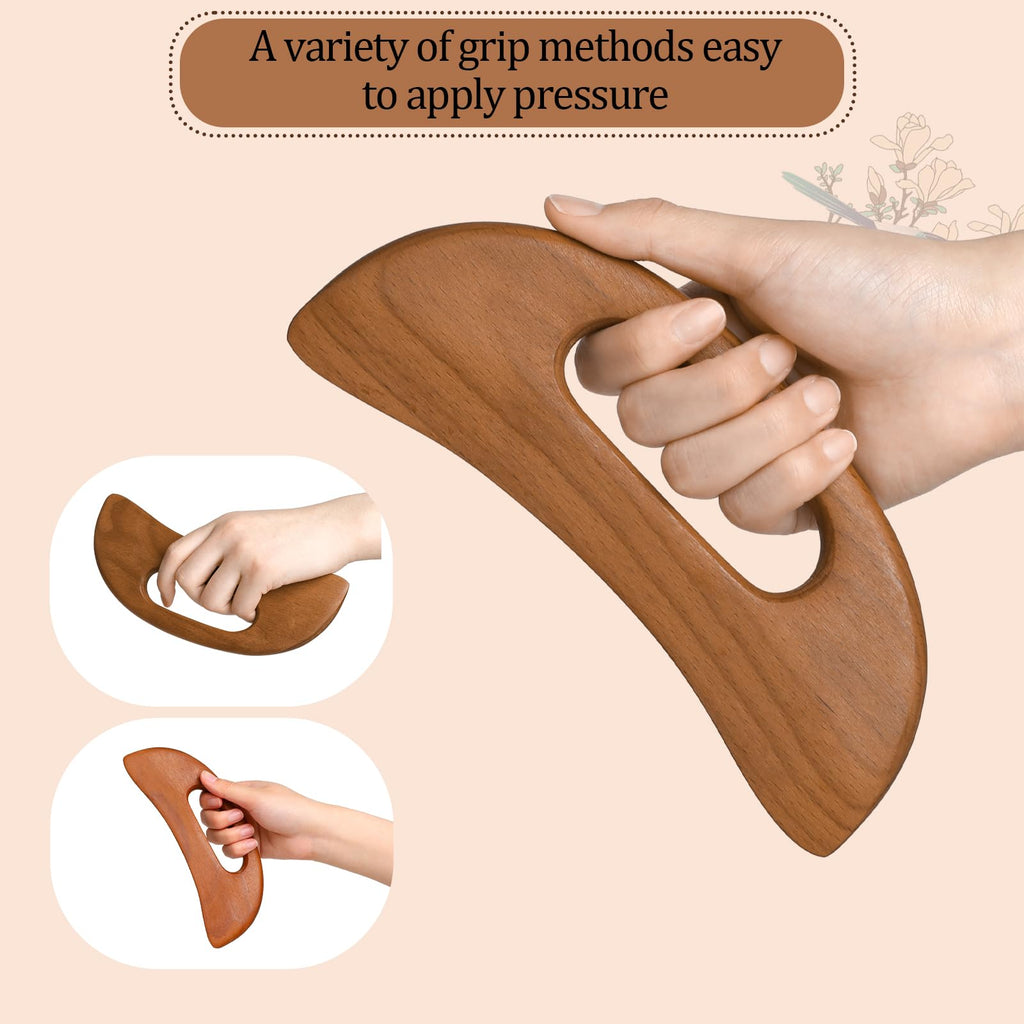 Wooden Cellulite Massager, Body Guasha Tool Lymphatic Drainage Massager Muscle Scraper Back Massage Tool Relieve Muscle Fatigue,