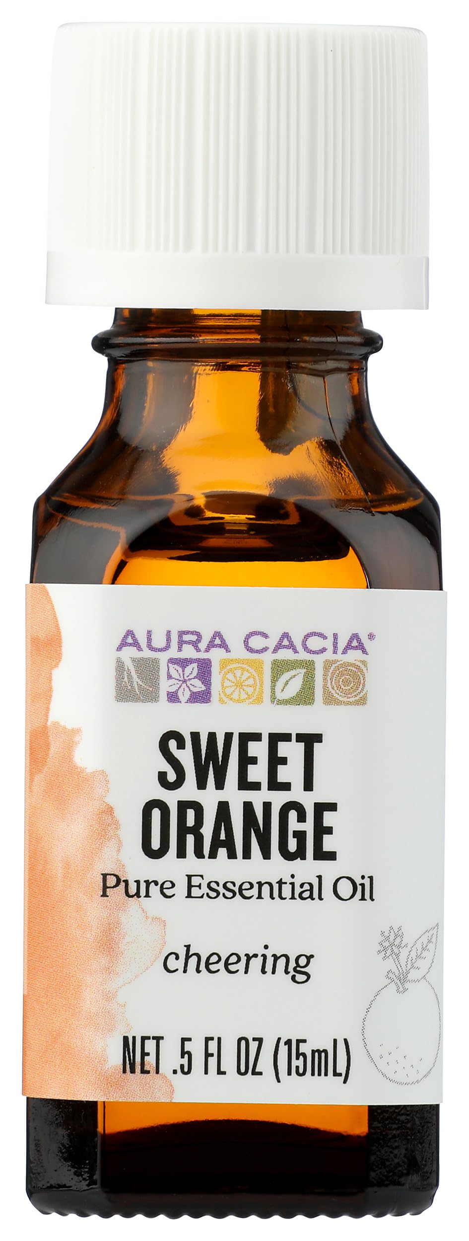 Aura Cacia 100% Pure Essential Oil Brightening Orange Sweet (citrus Sinensis) - 0.5 Oz