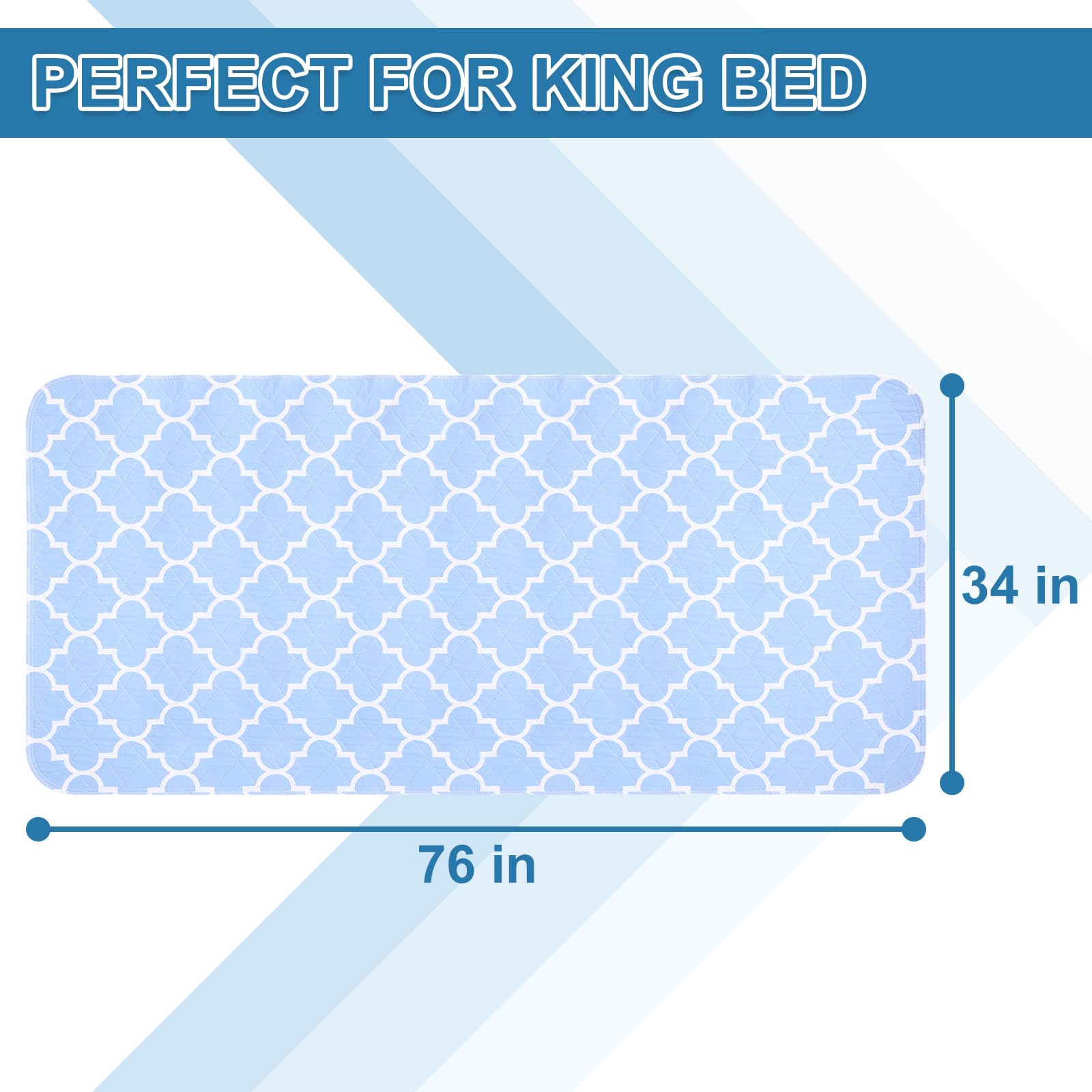 OUTCREATOR 2Pack Bed Pads for Incontinence Mattress Protector Anti-Slip Waterproof Pads (34 x 76) for Toddlers Kids Adults Pets