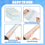 BBTO 50 Pieces Transparent Clear Adhesive Bandage Stretch Large Waterproof Film Adhesive Bandages Dressing Supplies(8 x 10 Inch)