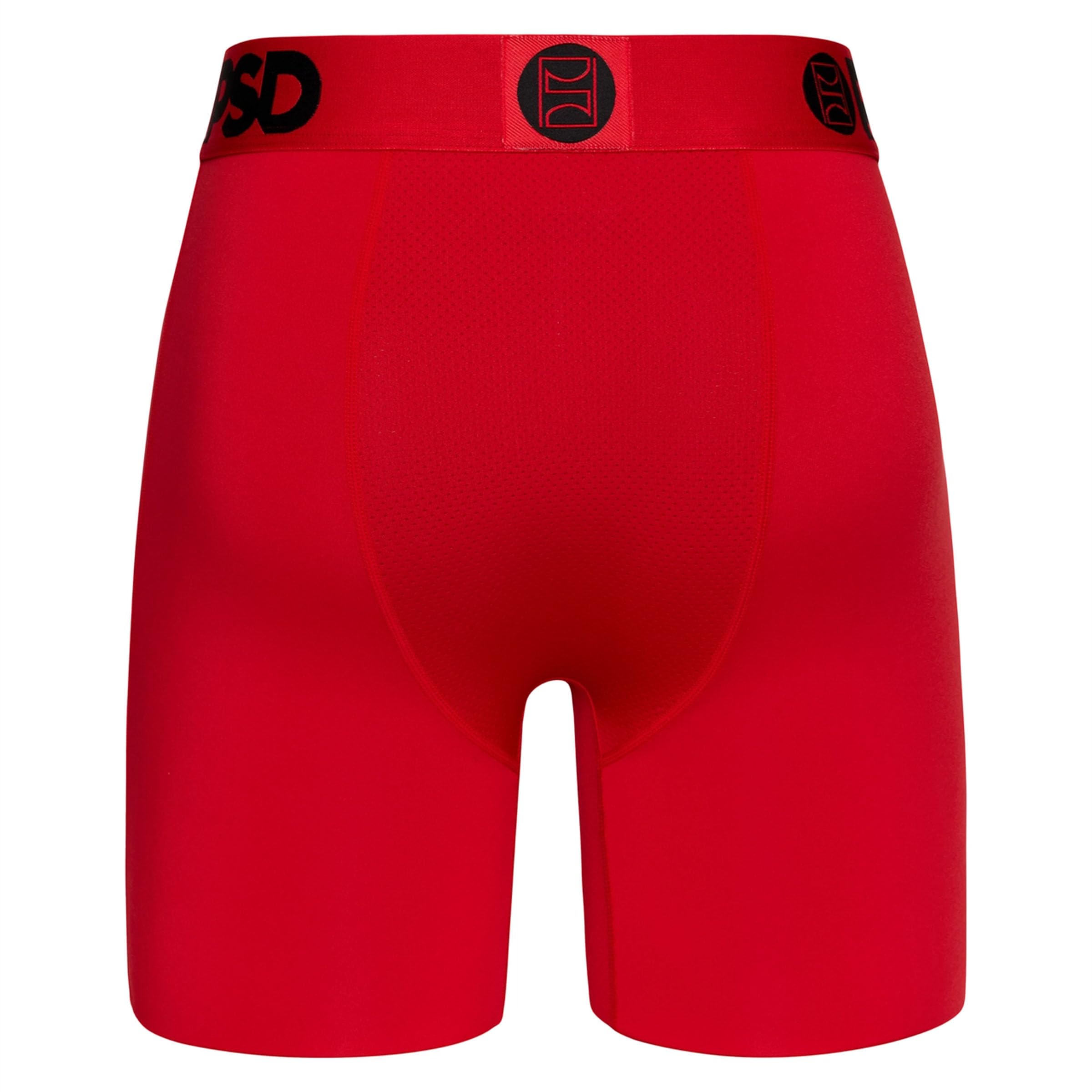 PSD Mens Boxer Briefs - Infrared Solid, 7 Inch Inseam, Moisture-Wicking, 4-Way Stretch, Boxer Briefs for Men Pack