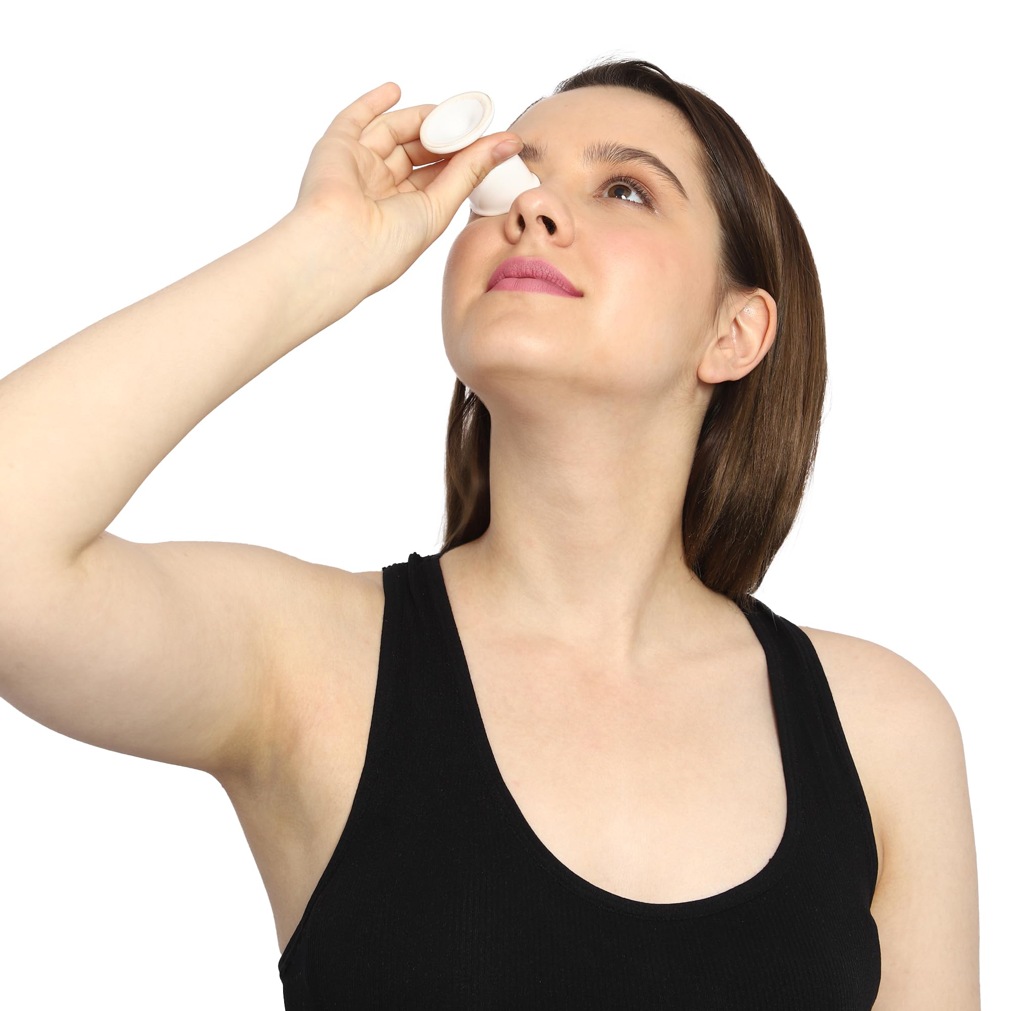 Eye Wash Cup White Color, made of Porcelain Ceramic for Keep Your Eyes Clean and Healthy with Storage Container