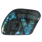 mookaitedecor Natural Labradorite Stone Slab Specimen, Irregular Polished Self Standing Palm Stone for Meditation Home Decor Cry