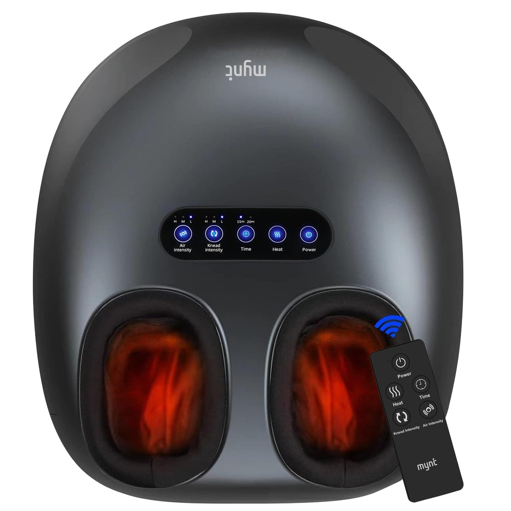 Mynt Foot Massager with Heat, FSA Eligible HSA Approved Shiatsu Foot Massager for Plantar Fasciitis & Daily Relaxation, Multi-Mo