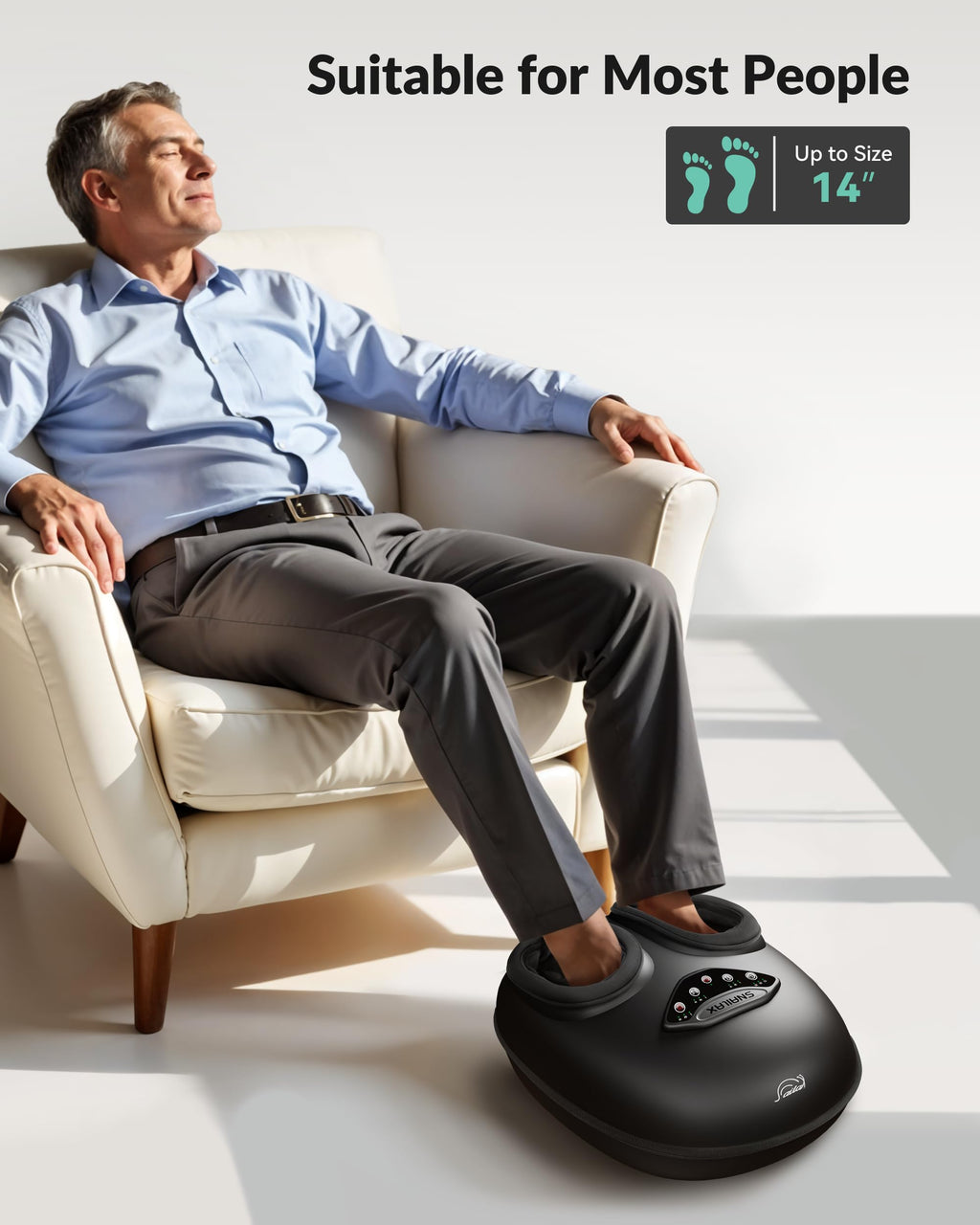 Snailax Shiatsu Foot Massager with Heat, Rolling Compression Feet Massager Machine for Plantar Fasciitis Neuropathy, Gifts for H