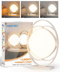 HIBOITEC Light Therapy Lamp - 10000 Lux UV-Free Sun Light With 3 Color Temperature, 5 Adjustable Brightness, Timer & Memory Func